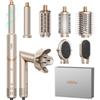 UKLISS Asciugacapelli Pro 8 in 1, 1400w Air Styler con Diffusore | Spazzola Asciugacapelli Pieghevoli Professionale,Pulsante Aria Fredda,Phon Capelli Multifunzione, Hair Styler