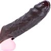 Umania Manicotto pene silicone realistico uomo extender con anello nero | piselli di gomma, guaina fallica, guaina pene, prolunga pene indossabile