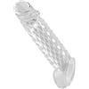 BDSMJOY Guaina peniena in TPE trasparente con protuberanze completa riutilizzabile Uomo (B)