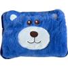 Generico Borsa Acqua Calda Elettrica Ricaricabile con tasca scalda mani riscalda mani piedi (Orso blu)