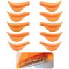 NAMIS Bigodino per Ciglia in Silicone 10 Pezzi Bigodini Laminazione Ciglia Riutilizzabili, Cuscinetti Permanenti per Ciglia XS/S/M/L/XL, 5 Misure, Barre di Sollevamento Ciglia, Nuova Forma (Arancione)