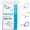 VELCRO Brand Velcro Fascette fermacavi resistenti e riutilizzabili, confezione da 60 pezzi, colori vivaci, 8 cinghie da 1,27 cm, gestione dei fili, perfette per artigianato o forniture per ufficio per casa, classe