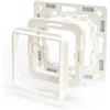Shelly adattatore Busch-Jaeger per Shelly Blu Wall Switch 4 (non incluso) | Allineamento perfetto, installazione rapida, connessioni sicure e stabili.