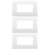 Vimar Placca Classic 4 m, Bianco (Confezione da 3)