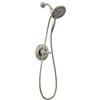 Delta Faucet Arvo Serie 14 - Rubinetto doccia monocomando, kit di rivestimento doccia con 4 getti, doccetta doppia In2ition 2 in 1 con tubo, SpotShield in acciaio inox 142840-SP-I (valvola inclusa)