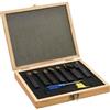 KGTKGTYER Set di scalpelli da tornio, 12 x 12 mm, utensili per piastre | Include scatola di legno, chiavi intercambiabili, per leghe di acciaio