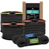 Kamu Synber Corda Elastica 5mm x 10m Cavo Elastico Cordino Gomma | 100% Elasticità, Esterno Poliestere, Interno Lattice, Teloni, Camion, Piscina, Tende, Campeggio
