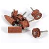 Eujgoov Kit Levigatore in Legno di Rosa, 7 Pezzi, Punta Appuntita | Teste di Molatura Elettriche, Palissandro, Sette Specifiche per Uso Artigianale, Adatte per Alberi in Acciaio da 3mm, Uso