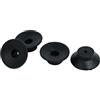 uxcell mappa di colore nero Piedi in Gomma Anti Vibrazione Isolatore Assorbente Base Piede Pad D48* H18mm 4pcs