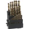 LingGan Set di punte metriche cobalto da 1-13 mm, 25 pezzi, in acciaio ad alta velocità M35, punta dritta ad alta durezza, trapano meccanico o manuale, adatto per acciaio