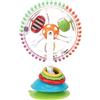 Jiawu Sonaglio per Bambini, Perline Rotanti a Colori, Ventosa, 7x4x3 (New | Campanello per neonati con struttura in plastica, colori tenui e non abbaglianti, supporto per sedia da passeggino, adatto