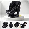 ALYIKOU i-Size Girevole 360, Seggiolino Auto 0-36 Kg, 0-12 anni, ISOFIX con Top Tether, Seggiolino Reclinabile 6 Posizioni, 12 Posizioni Poggiatesta