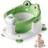Itslife Seggiolino Vasca da Bagno per Bambini da 5 Mesi, Sedia da Bagno Sicura e Portatile con Design a Rana, 4 Ventose Antiscivolo e Cuscino Traspirante per Doccia e Vasca, Verde