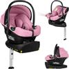 Lionelo Astrid i-Size Set Plus seggiolino auto con base ISOFIX 40-87 cm | Base girevole 180°, installazione contro marcia, protezione laterale, poggiatesta Memory Foam e inserto traspirante Dri-Seat