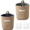 LOLANIUT Cesto sospeso piccolo con 2 pezzi, autoadesivo, piccolo organizer da parete, cesti sospesi, cesti piccoli, cestino da appendere, può essere utilizzato in bagno, cucina e uffici (blu)