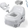 Almar Baby Vater - Vasino portatile per bambini, riduttore e rialzo | Divertente forma di auto, 3 in 1: vasino, riduttore e rialzo, leggero e portatile, rende il bagno un gioco da ragazzi