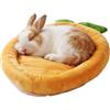 BommFu Cuccia per conigli da gabbia Tappetino Caldo A Forma Di Carota | Materassino Per Il Riposo Dei Piccoli Animali per Cincillà, Cavia e Riccio, Interno Esterno, Divano, Sedia e Gabbia