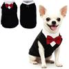 Yoolhamy Maglione per Cani con papillon, abbigliamento invernale per animali domestici, smoking, per cani di taglia piccola e media, caldo costume in pile maglione per chihuahua, schnauzer, Shih Tzu