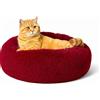 Seougee Lettino Calmante a Forma di Ciambella per Gatti, Cuccia Morbida e Soffice per Gatti e Cani, Cuccia Lavabile con Fondo Antiscivolo, Cuccia per Animali con Cuccia Calda, Nido per Dormire per