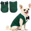 Yoolhamy Maglione per cani con papillon, abbigliamento invernale per animali domestici, smoking, per cani di taglia piccola e media, in caldo pile, per chihuahua, schnauzer, Shih Tzu, Yorkie, Natale