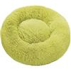 Lukery Cuccia per Cani Cuccia per Gatti, Cuscino Rotondo in Peluche Morbido Lavabile Letto Peluche Antistress Ciambella per Animali Domestici per Cani di Piccola, Media e Grande Taglia (70CM,Verde)