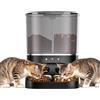 Kujizpu Distributore Automatico Cibo Gatti, 8L 2.4G WiFi, Distributore Cibo Cani | con Ciotole in Acciaio Inox con Funzione di Registrazione, 10 Pasti al Giorno e Controllo del Timer, Adatto Per Cani e Ga