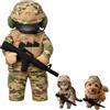 HYPYXUS Uniforma tattica del soldato per animali domestici (1pc) | Gilet cane tattico, abito del soldato, costume militare per animali domestici, abiti divertenti per piccoli animali domestici
