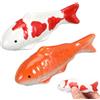 Happyyami Pesci da nuoto subacquei decorativi in ceramica, 2 pezzi, realistici e mobili, ideali per acquari e laghetti, statuette artificiali, porcellana di alta qualità