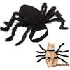 Mikiuly Halloween Cat Costume,Costume da Ragno per Halloween,Costume per Gatto | Costumi di Halloween per Animali,Costume Ragno Furry Scary per Feste di Halloween, Festival, Cosplay,Nero