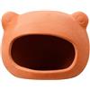SZLIFE Grotta per Acquario in Ceramica, Nascondiglio per Pesci e Gamberi, Naturale per Ciclidi e Tartarughe, Decorazione Acquario Tono Terra, Red Pottery Big Mouth Frog