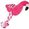 TOYANDONA Gioco Mordere per Cane Fenicottero Peluche Rosa Interattivo | Imbottitura, Pulizia Denti, Morbido da Mordere, per Gioco al Chiuso, Adatto a Cane e Gatto