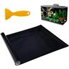 Eulihent Sfondo Acquario Nero Statico Adesivo in PVC 40 x 200 cm Pellicola Autoadesiva per Parete Posteriore Decorazione Acquario Vinile Ritagliabile