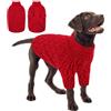 Queenmore Maglione per Cani di Taglia Grande, Maglioncino Cane con Collo Alto e Tessuto Caldo, Vestito Natale per Labrador, Golden Retriever e Border Collie, Rosso, 2XL