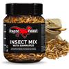 Rapto Feast Mix di Insetti con Gammarus 50g - Vermi della Farina Essiccati, Larve di Mosca Soldato Nera e Bachi da Seta | Insetti per Tartarughe Acquatiche e Palustri, Rettili, Criceti e Pesci