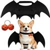 Aixxikum Costume di Halloween per Cane, Ali Pipistrello Gatto, Costume Cani, con Ali di Pipistrello, Campane di Zucca, Feste Helloween, Pipistrello per Cosplay di Halloween（L）