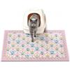 YOSEPATI Tappetino Lettiera Gatto, 60 x 40cm Tappeto Colorato per Gatti | Cattura 100% Lettiera, Antiscivolo, Impermeabile, Morbido su Zampe. Motivo Floreale Chic, Pulizia Facile, Decoro Boho per Box