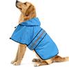 Generic Impermeabile riflettente per cani con foro per guinzaglio, 100% poliestere, regolabile, con cappuccio, mantella antipioggia leggera per cani e cuccioli di piccola e grande taglia, rosso, grande