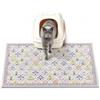 YOSEPATI Tappetino Lettiera Gatto, 60 x 40cm Tappeto Colorato per Gatti | Cattura 100% Lettiera, Antiscivolo, Impermeabile, Morbido su Zampe. Motivo Floreale Chic, Pulizia Facile, Decoro Boho per Box