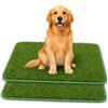 XPJBKC Set di 2 Lettiera per Cani con Erba Sintetica, 46 x 58cm | Tappetino Cane Lavabile e Riutilizzabile, Facile da Pulire, Toilette per Cani per Cuccioli e Anziani, Altamente Permeabile