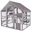X-ZONE PET X-Zone Catio - Custodia per gatti da esterni, grande per più gatti, in legno, fuori gattino, condon, gatto, corsa, resistente alle intemperie