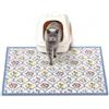 YOSEPATI Tappetino Lettiera Gatto, 60 x 40cm Tappeto Colorato per Gatti | Cattura 100% Lettiera, Antiscivolo, Impermeabile, Morbido su Zampe. Motivo Floreale Chic, Pulizia Facile, Decoro Boho per Box