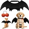 Aixxikum Costume di Halloween per Cane, Ali Pipistrello Gatto, Costume Cani, con Ali di Pipistrello, Campane di Zucca, Feste Helloween, Pipistrello per Cosplay di Halloween（M）