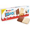 Kinder Duo, 12 Biscotti Ricoperti di Cioccolato al Latte e Cioccolato Bianco, Ideali per una Pausa Golosa da Condividere con chi Vuoi, Confezione da 150 gr