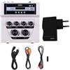MOOILKO MF-8 Mini Mixer esterno Echo stereo Amplificatore di ingresso doppio microfono con effetto registrazione BT Mp3 Artisti e Band(MF-8-White)