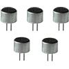 Generico 5x Capsula Microfonica a Condensatore Omnidirezionale 9.7x6.7mm per PCB, Microfono ad Elettrete 2 Pin Passo 2.54mm 1V-10V, Sensibilità -44dB, Componenti per Fai da Te, Arduino e Riparazioni Audio