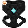 Leopet Dog Pettorina in Morbido Mesh - Nero, XS (28x33cm)