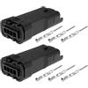 VGOL 2 Set Di Alloggiamenti Per Connettori DDA A 4 Pin Per Motociclette (DT3V) Parte Di Ricambio Compatibile Con Ducati La Conversione Del Caricabatteria Adatto Per Cavi Da Ø1,30mm A 2,60mm