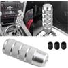 CGEAMDY Pomello Cambio per Auto, Pomello Cambio in Lega Alluminio, Pomello Cambio Universale Antiscivolo in Lega, Auto Lever Stick Shifter, Accessori Decorativi Universali per Autoveicoli(Argento)