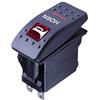 Mintice Auto 12V 20A Rosso Luce Pannello Momentaneo Interruttore Bilanciere | Pulsante Corno Clacson Cruscotto Impermeabile Camion 5Pin Horn Light