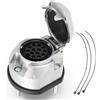 ETUKER Presa Rimorchio 13 poli Metallo 12V 13 Pin Trailer Socket Impermeabile CE